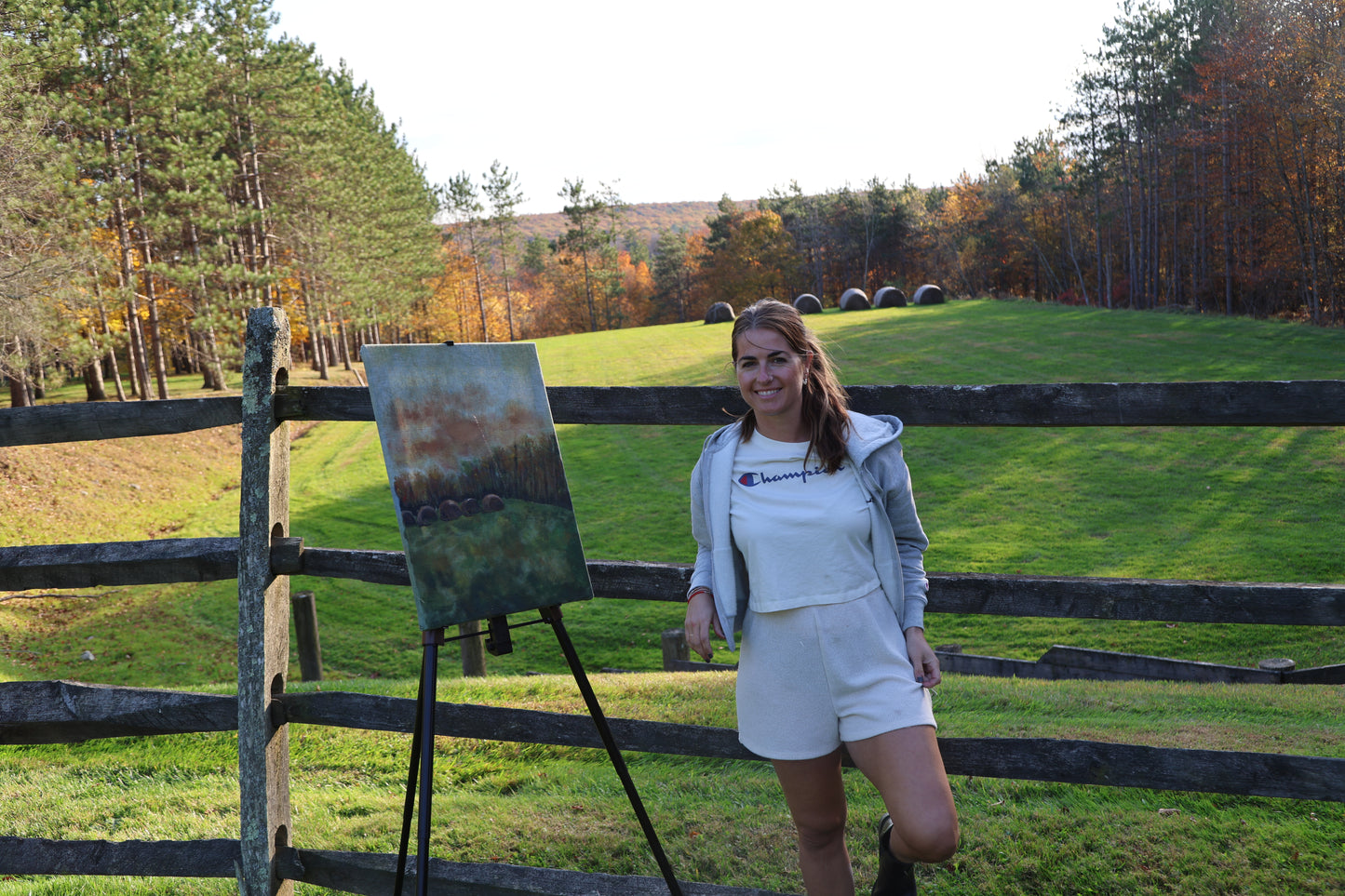 Grazing Deer: Original Oil Painting