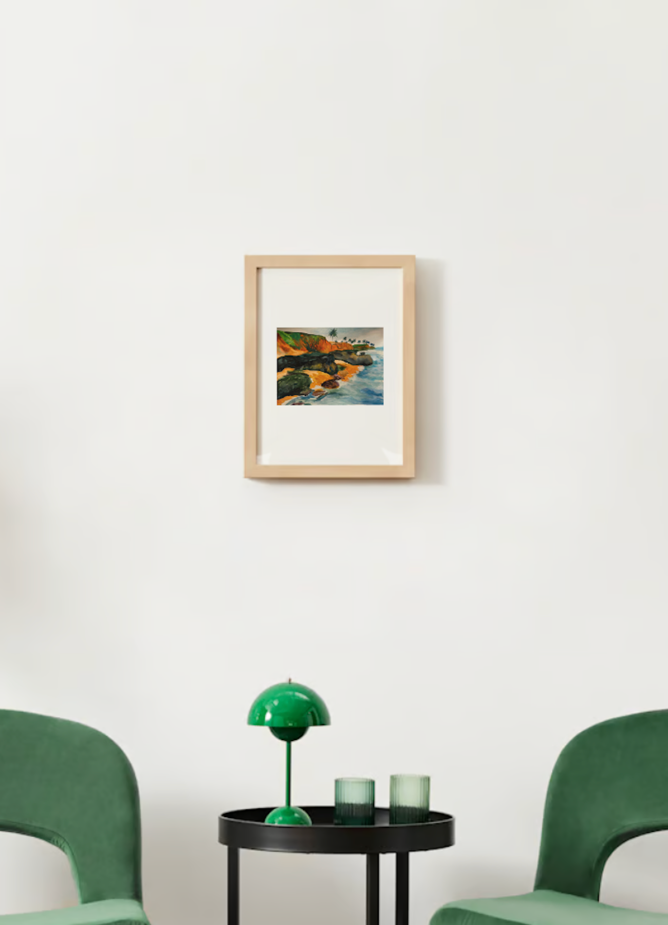 "Seaside in India" Watercolor Print