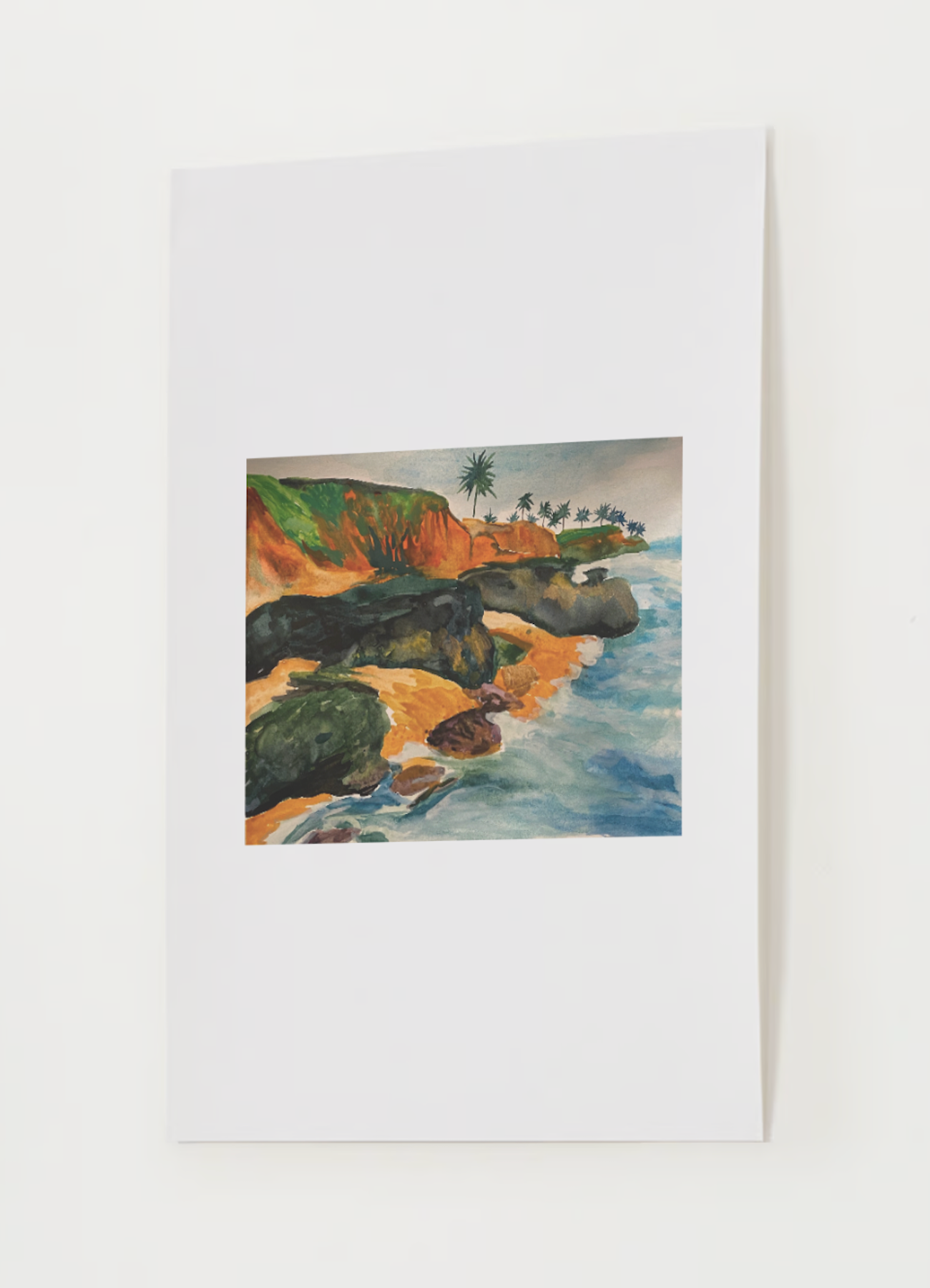 "Seaside in India" Watercolor Print