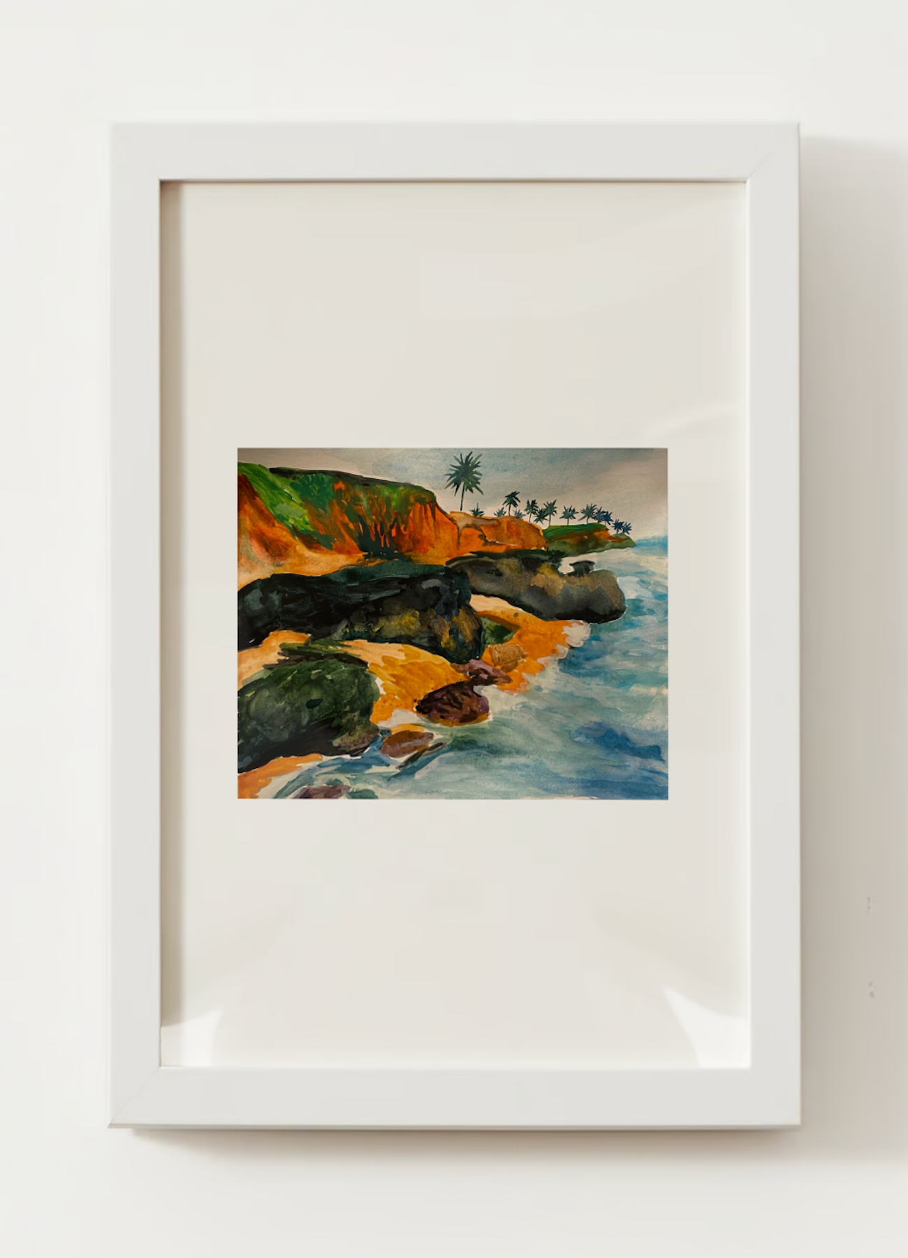 "Seaside in India" Watercolor Print