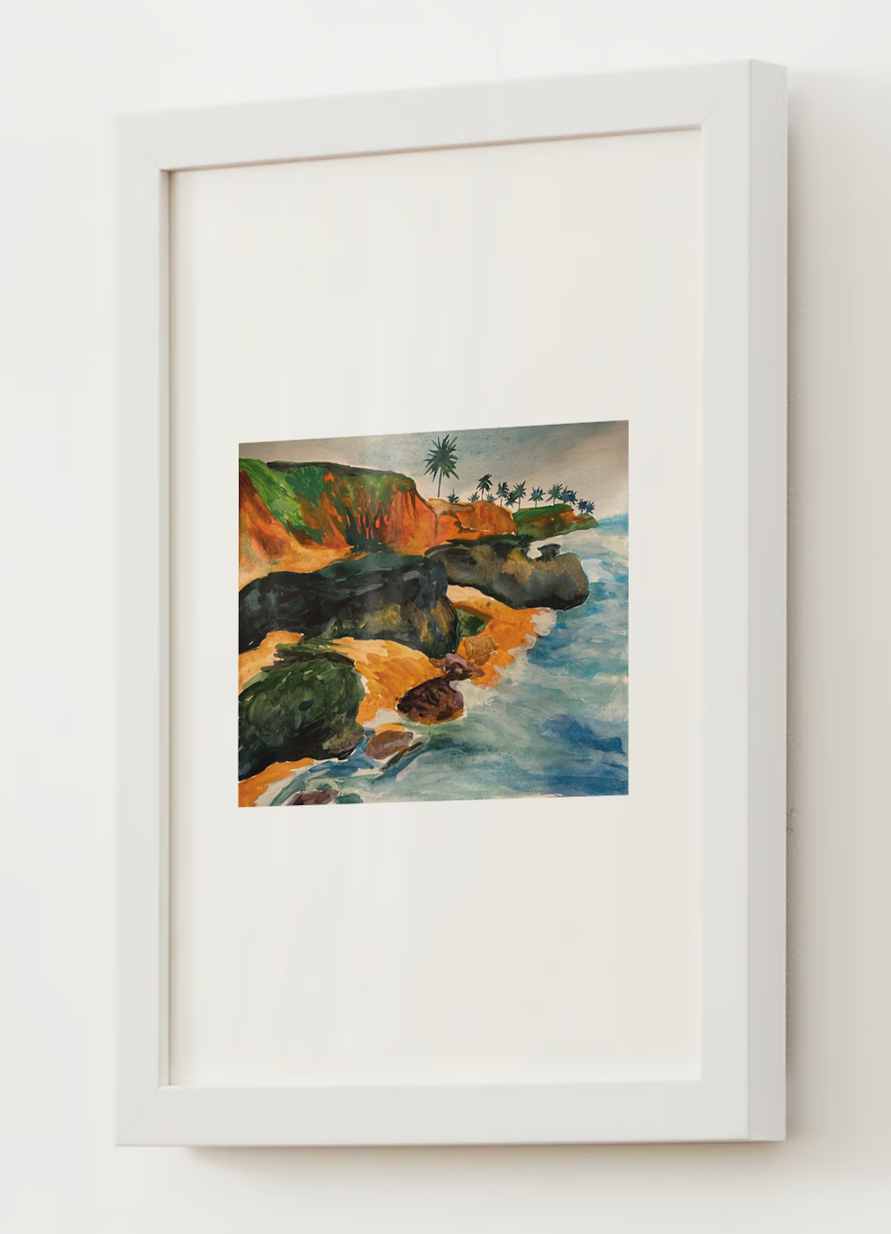 "Seaside in India" Watercolor Print