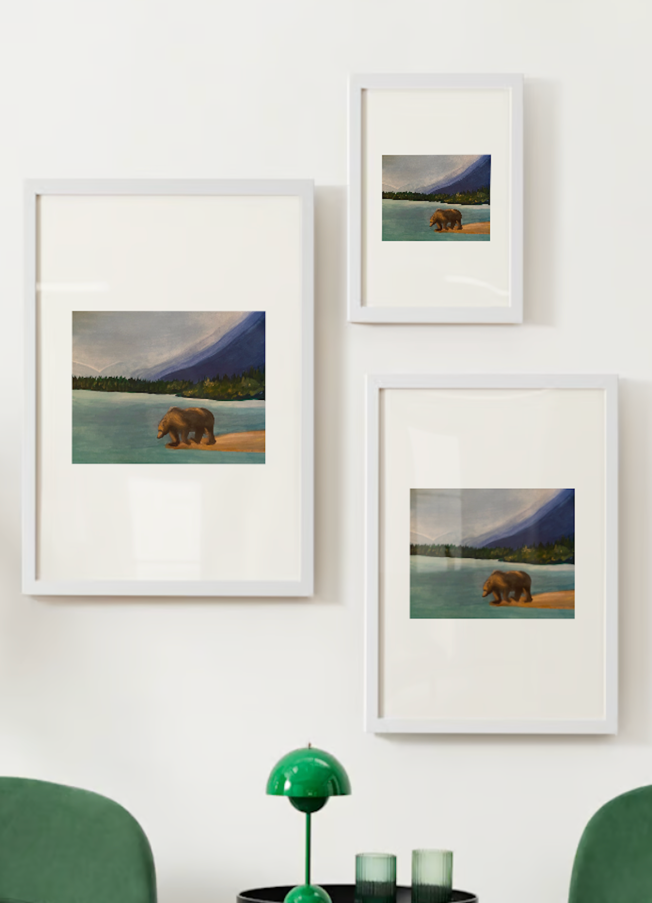"Bear Mountains" Watercolor Print