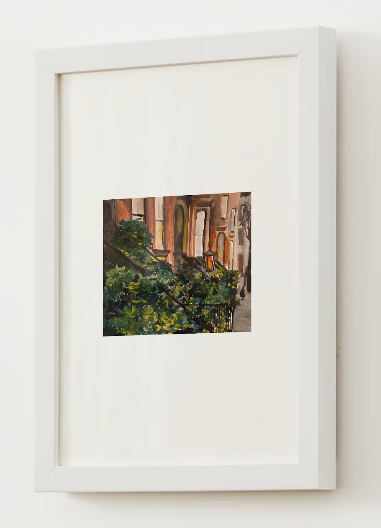 "Brooklyn Brownstones" Watercolor Print