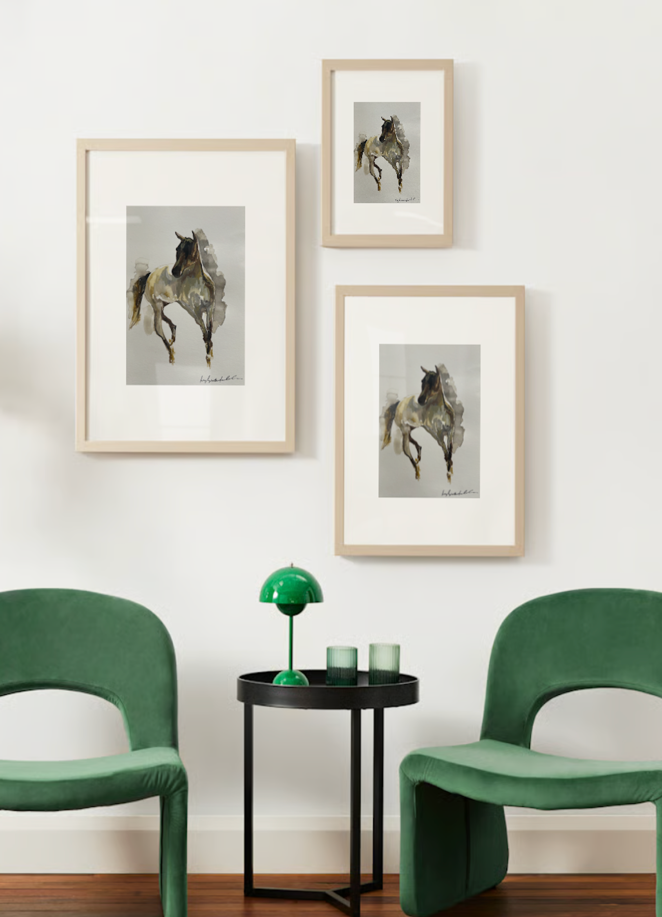 "Galloping Horse" Watercolor Print