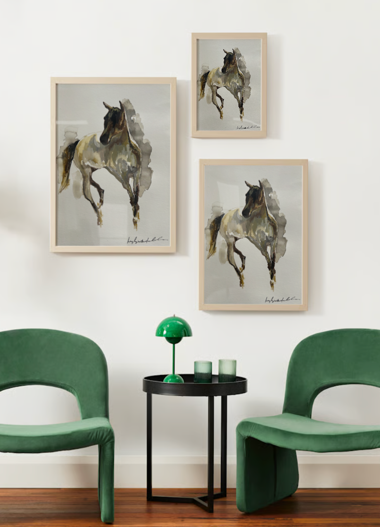 "Galloping Horse" Watercolor Print