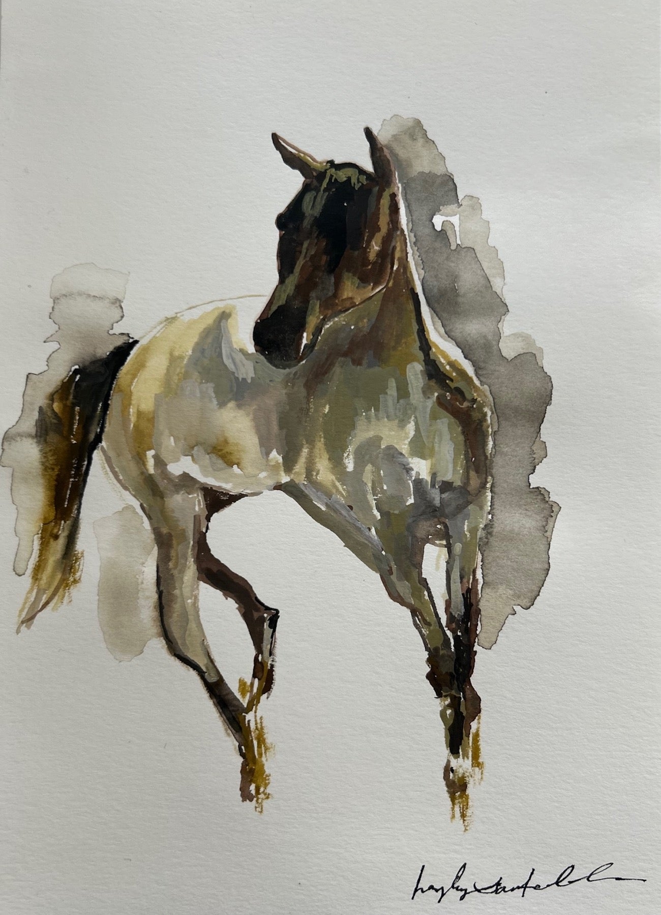"Galloping Horse" Watercolor Print