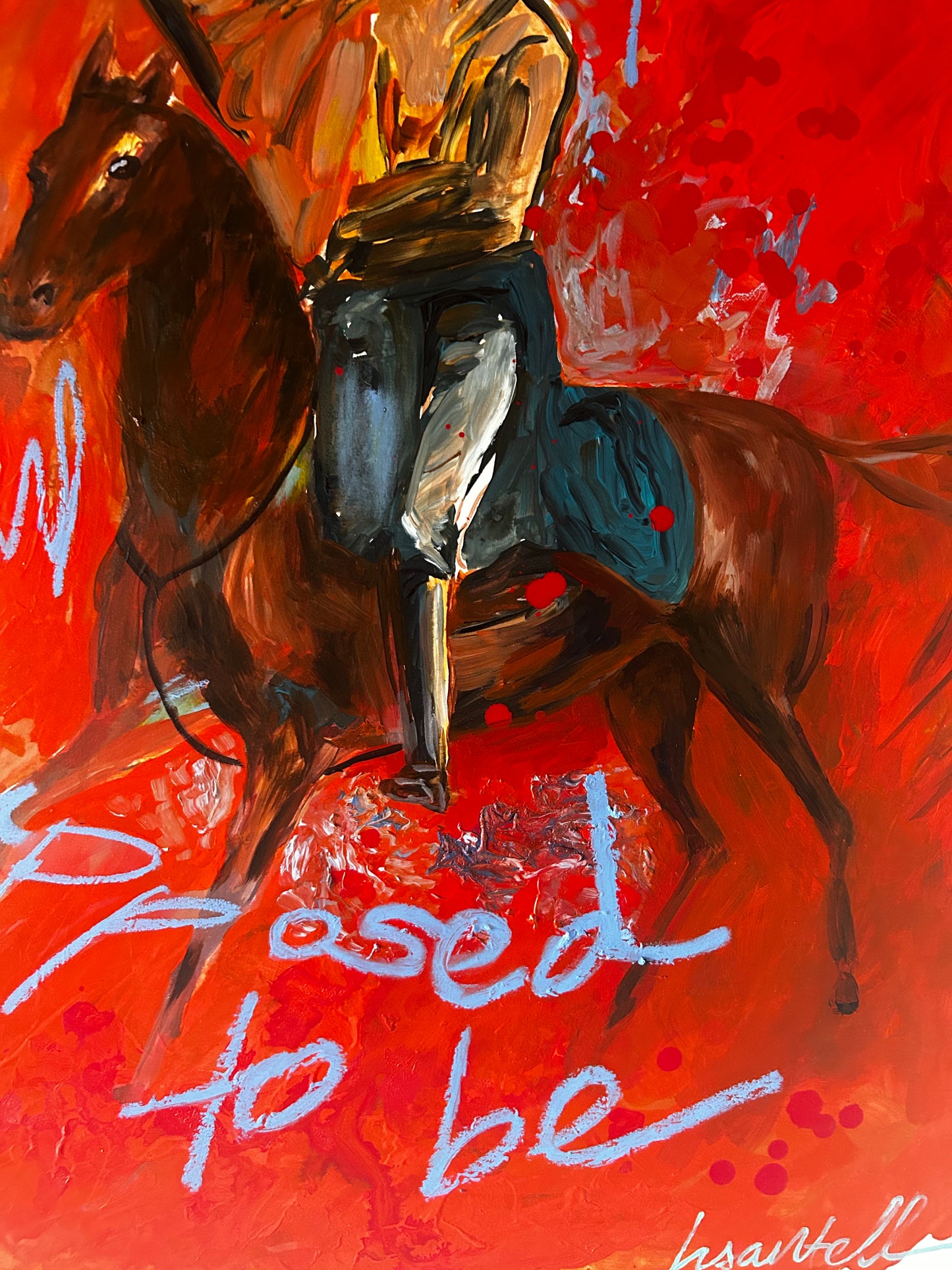 "Horse in the Park" Original Painting