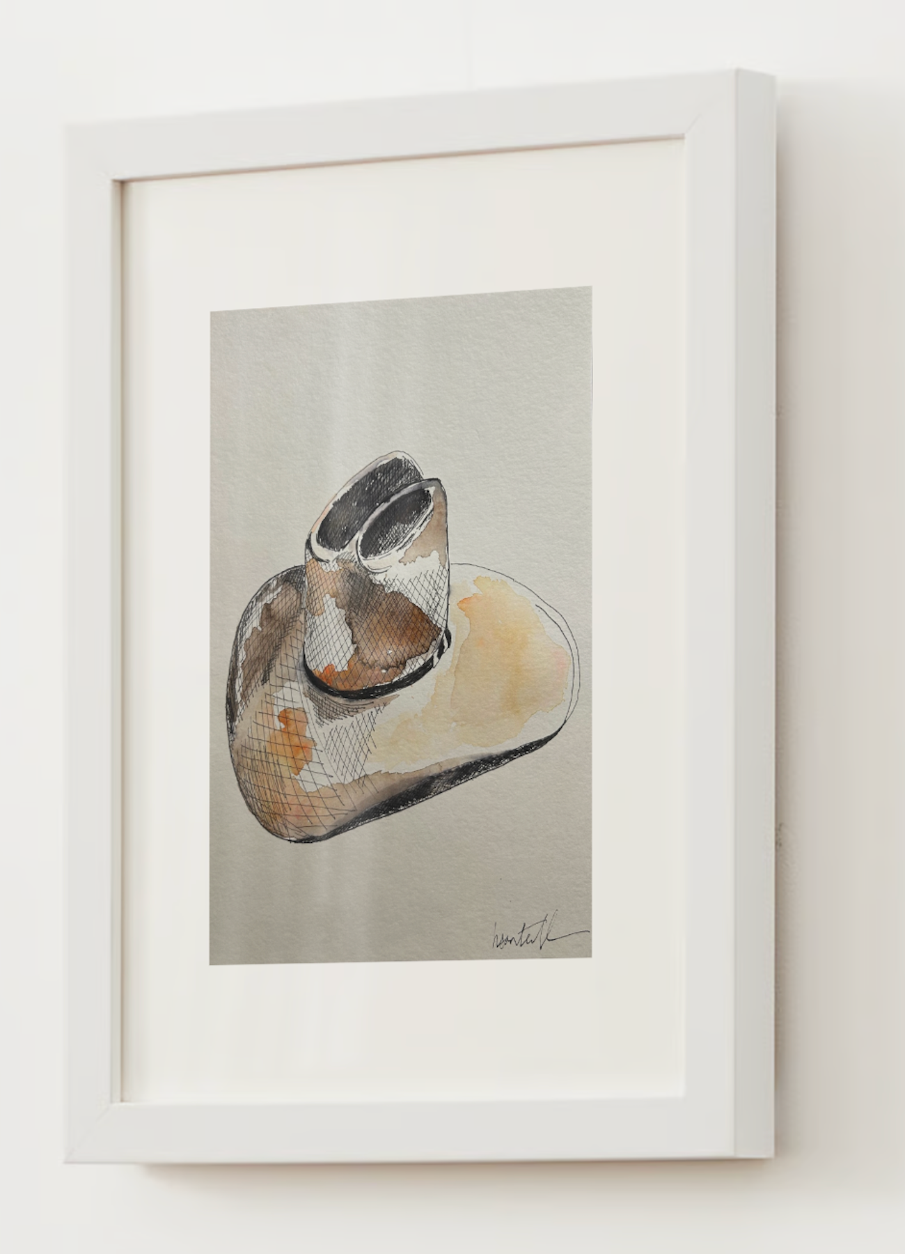 "Ranch Hat" Watercolor Print