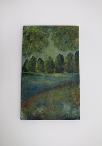 The Riverbank: Original Oil Painting