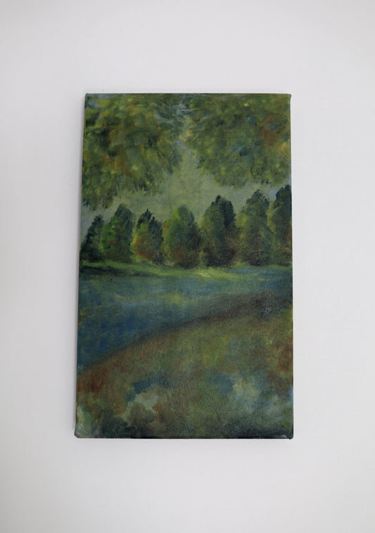 The Riverbank: Original Oil Painting