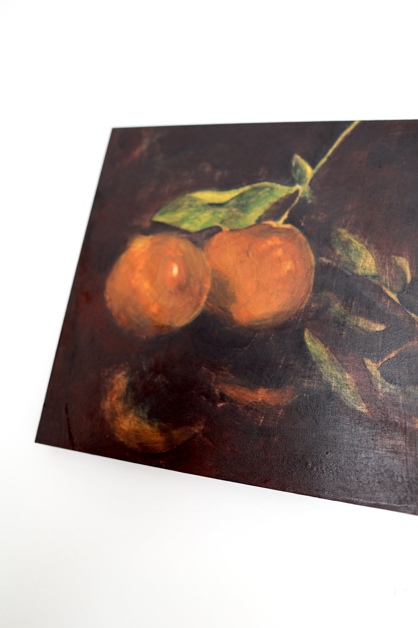Orange Leaves for Healing: Original Oil Painting