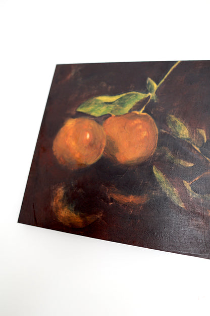 Orange Leaves for Healing: Original Oil Painting