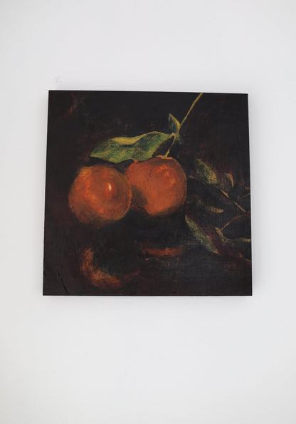 Orange Leaves for Healing: Original Oil Painting