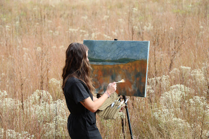 Golden Meadow: Original Oil Painting