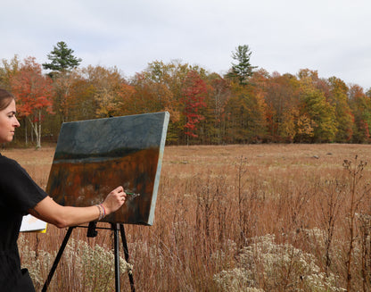 Golden Meadow: Original Oil Painting