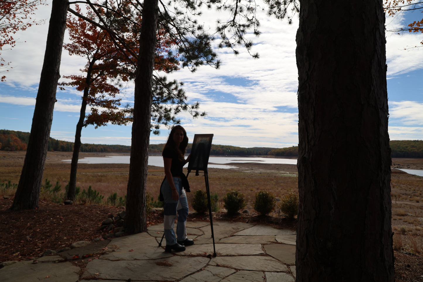 Autumn Lake: Original Oil Painting