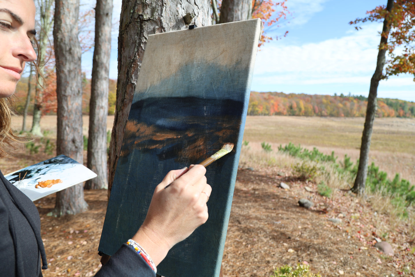 Autumn Lake: Original Oil Painting