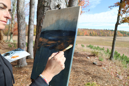 Autumn Lake: Original Oil Painting