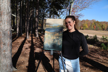 Autumn Lake: Original Oil Painting