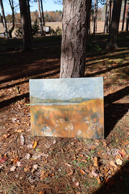 Golden Meadow: Original Oil Painting