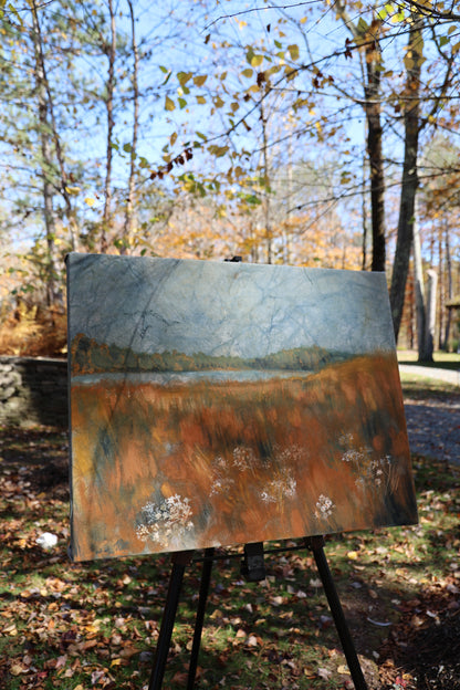 Golden Meadow: Original Oil Painting