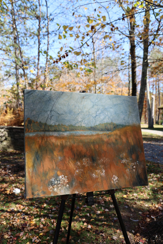 Golden Meadow: Original Oil Painting