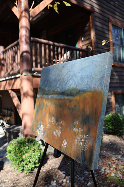 Golden Meadow: Original Oil Painting