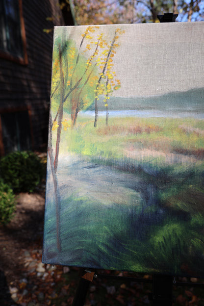 Running Stream: Original Oil Painting
