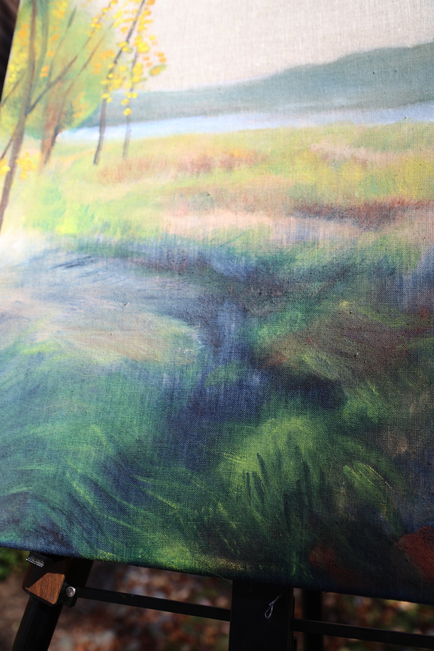 Running Stream: Original Oil Painting