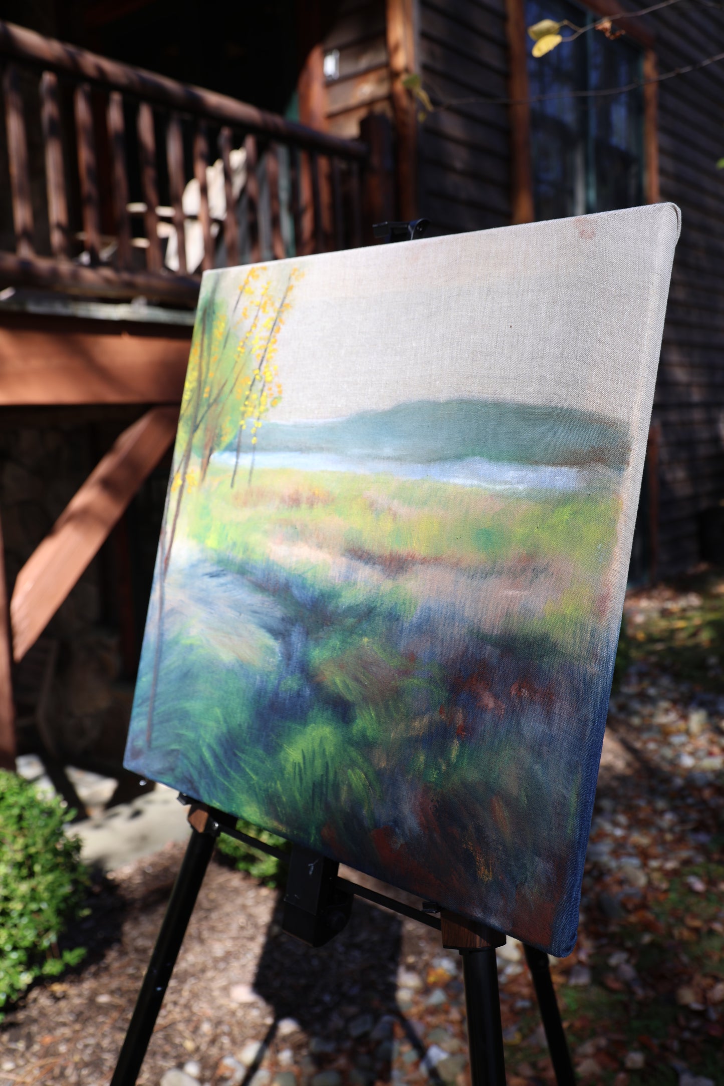 Running Stream: Original Oil Painting