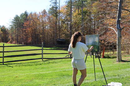 Grazing Deer: Original Oil Painting