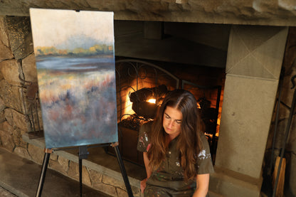 Autumn Lake: Original Oil Painting