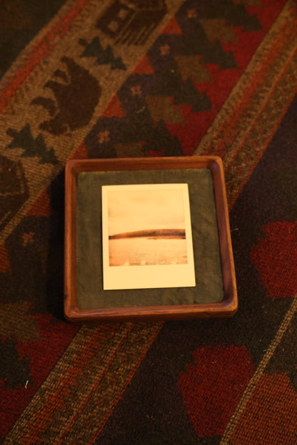 Polaroid 6x6" Walnut Wood Frame: Sunny Reservoir