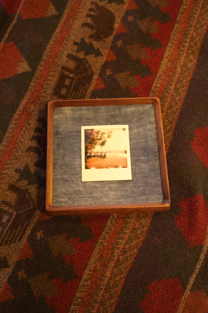 Polaroid 8x8" Walnut Wood Frame: Autumn Lake