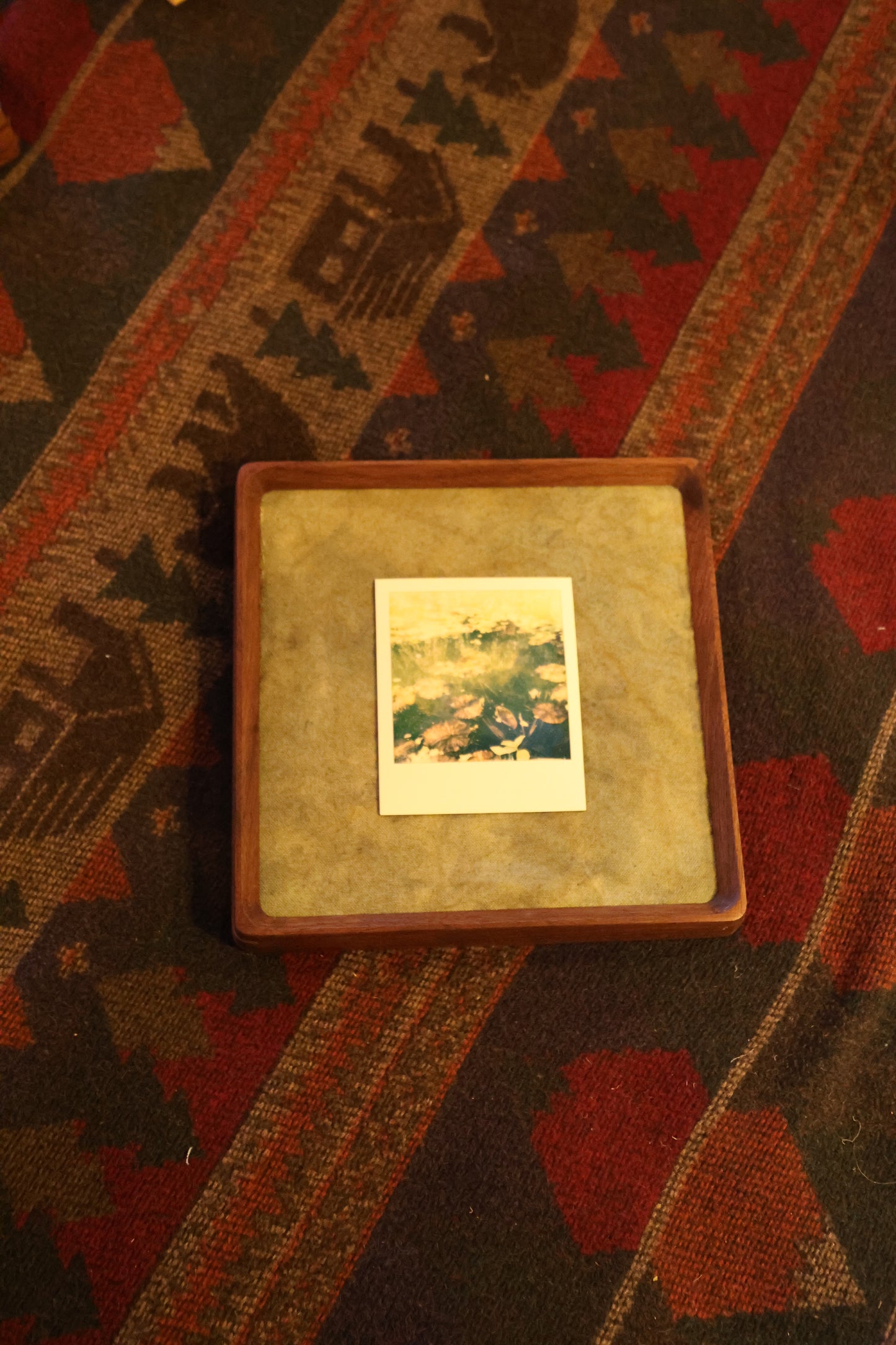 Polaroid 8x8" Walnut Wood Frame: The Pond