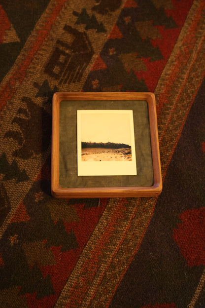 Polaroid 6x6" Walnut Wood Frame: Rocky Shore