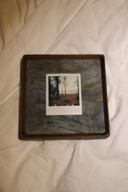 Polaroid 8x8" Walnut Wood Frame: Misty Morning