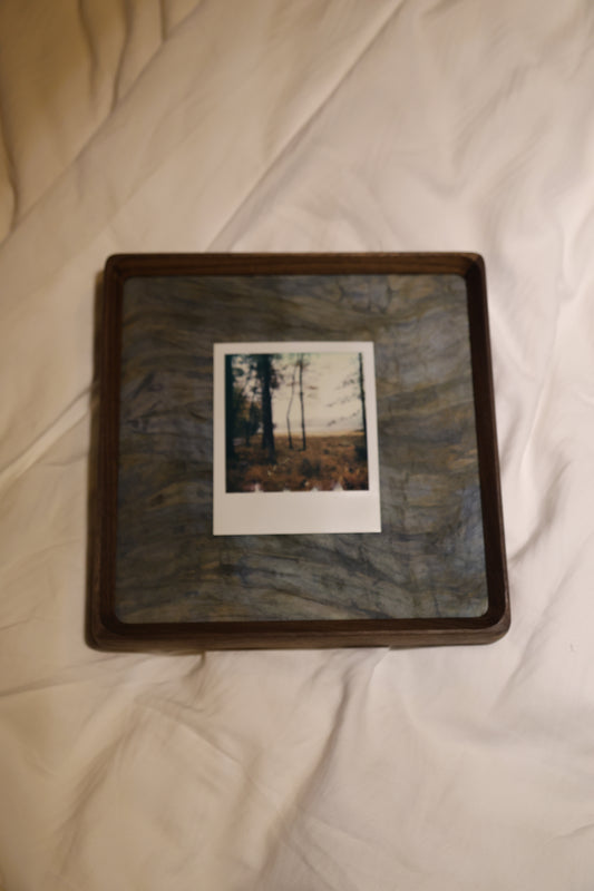 Polaroid 8x8" Walnut Wood Frame: Misty Morning