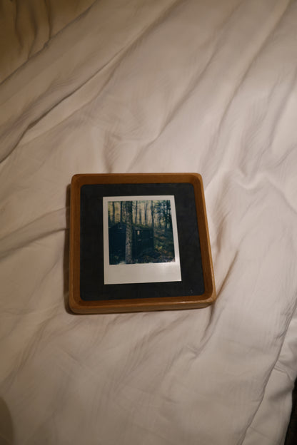 Polaroid 6x6" Teak Wood Frame: Cabin in the Woods