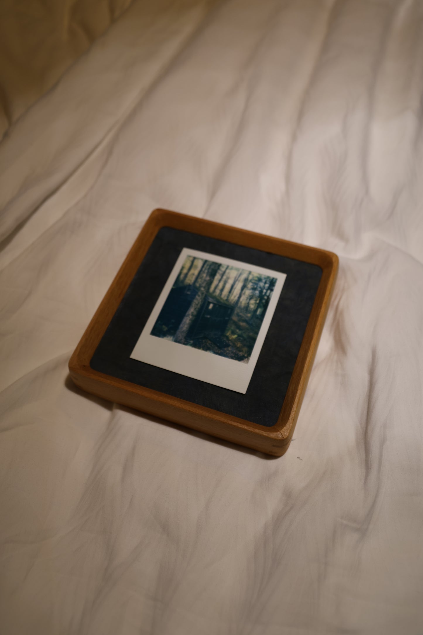 Polaroid 6x6" Teak Wood Frame: Cabin in the Woods