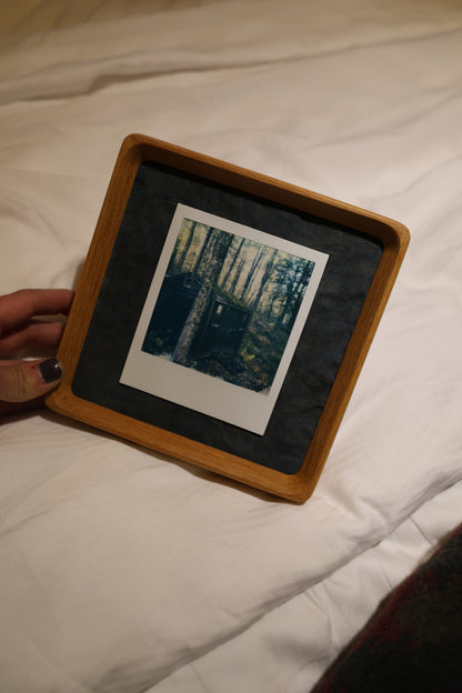 Polaroid 6x6" Teak Wood Frame: Cabin in the Woods