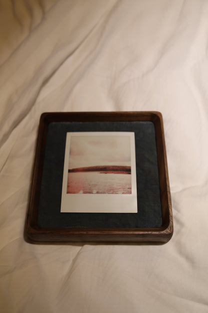 Polaroid 6x6" Walnut Wood Frame: Sunny Reservoir