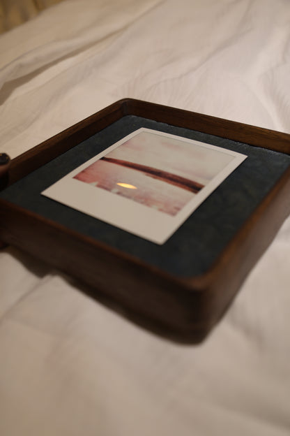 Polaroid 6x6" Walnut Wood Frame: Sunny Reservoir