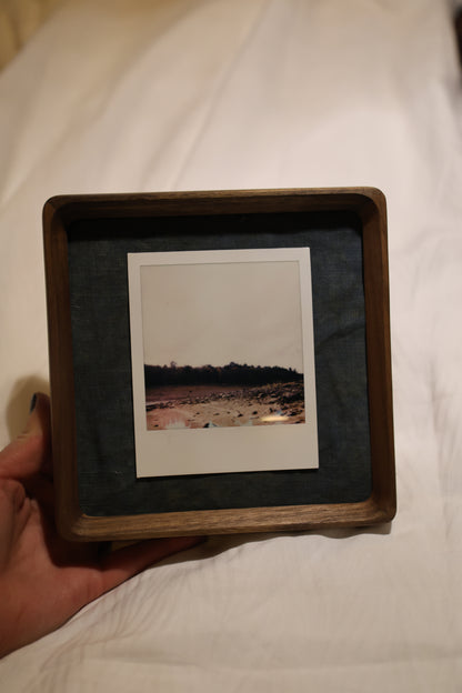 Polaroid 6x6" Walnut Wood Frame: Rocky Shore