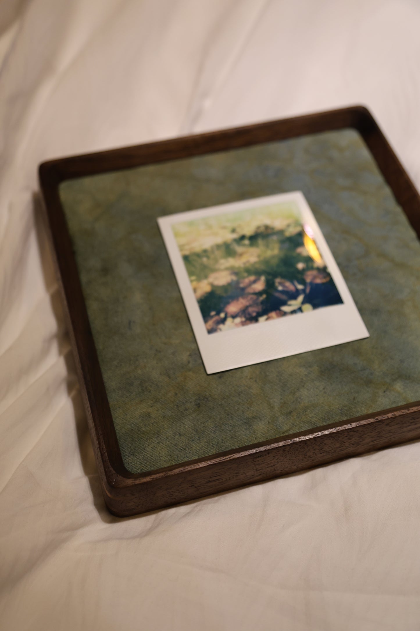 Polaroid 8x8" Walnut Wood Frame: The Pond