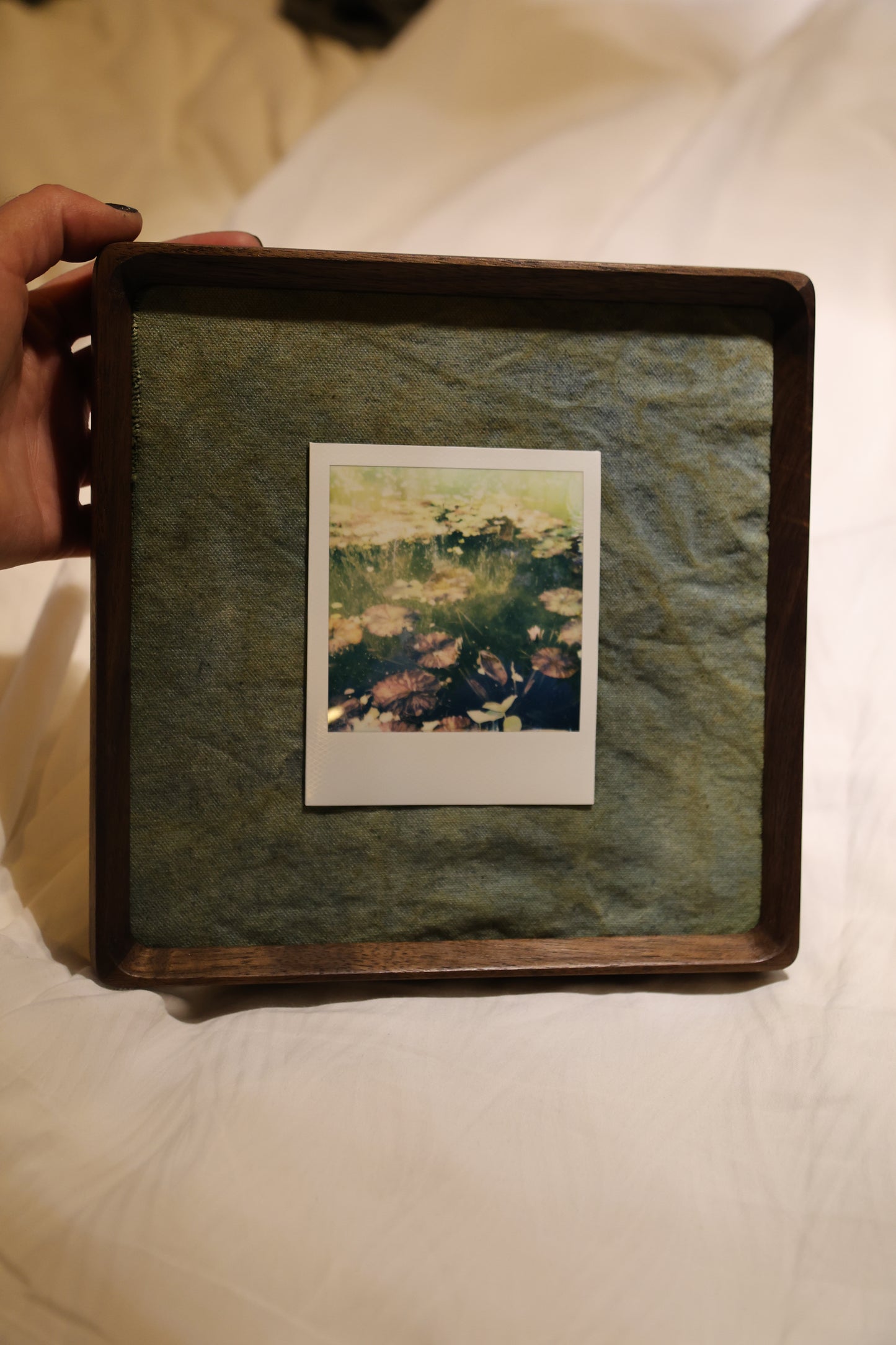 Polaroid 8x8" Walnut Wood Frame: The Pond