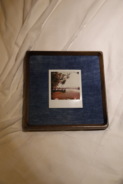 Polaroid 8x8" Walnut Wood Frame: Autumn Lake