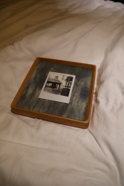 Polaroid 8x8" Teak Wood Frame: Lakeside Pavilion