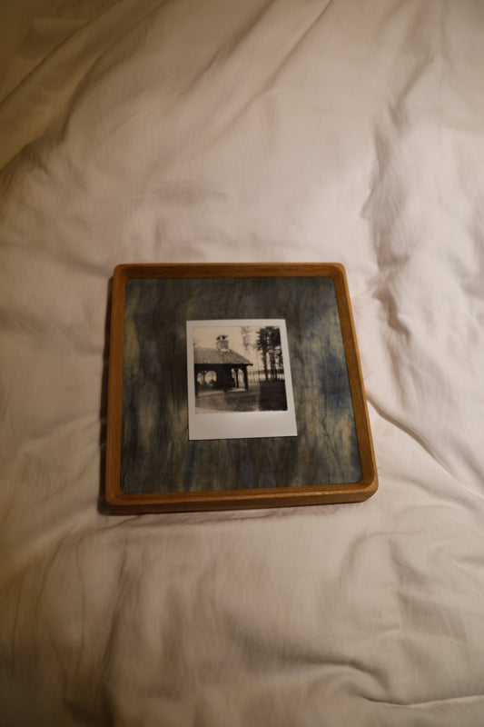 Polaroid 8x8" Teak Wood Frame: Lakeside Pavilion