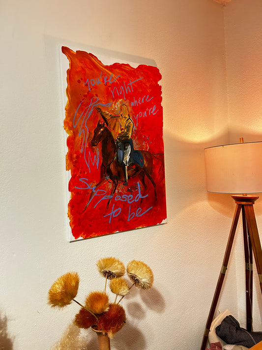 "Horse in the Park" Original Painting